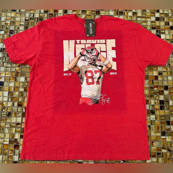 Travis Kelce Kansas City Chiefs 500 Level ‘Heart of the City’ SS T-Shirt~2XL~$30 - Picture 1 of 7